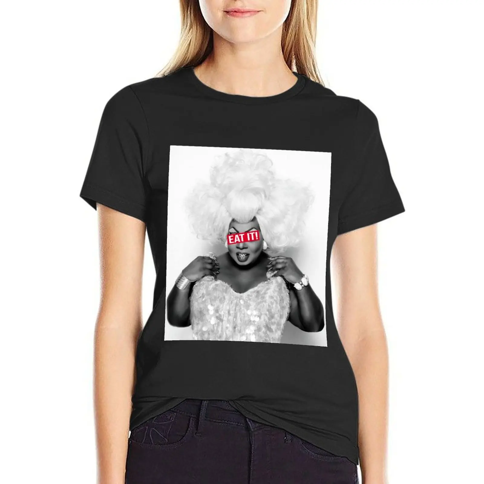 

Eat it! T-Shirt Short sleeve tee Female clothing summer top t-shirts for Women graphic tees funny