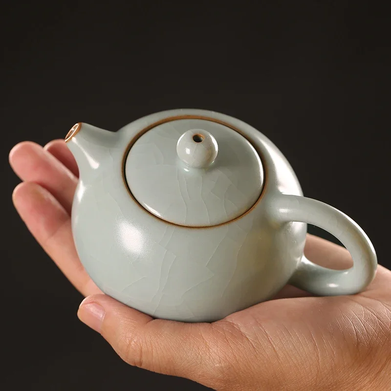 

Pot Ceramic Teapot Kung Fu Tea Set Tea Making Device Ru-Porcelain Gracked Glaze Small Teapot
