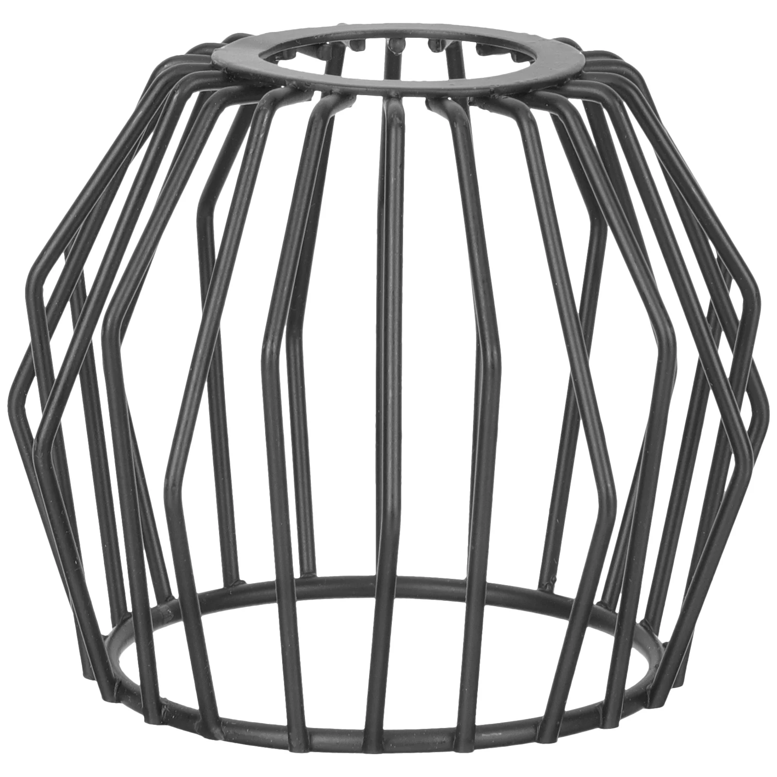 

Wrought Iron Lampshade Pendant Light Cage Chandelier Decorative Vintage Black Covers for Hollow Out