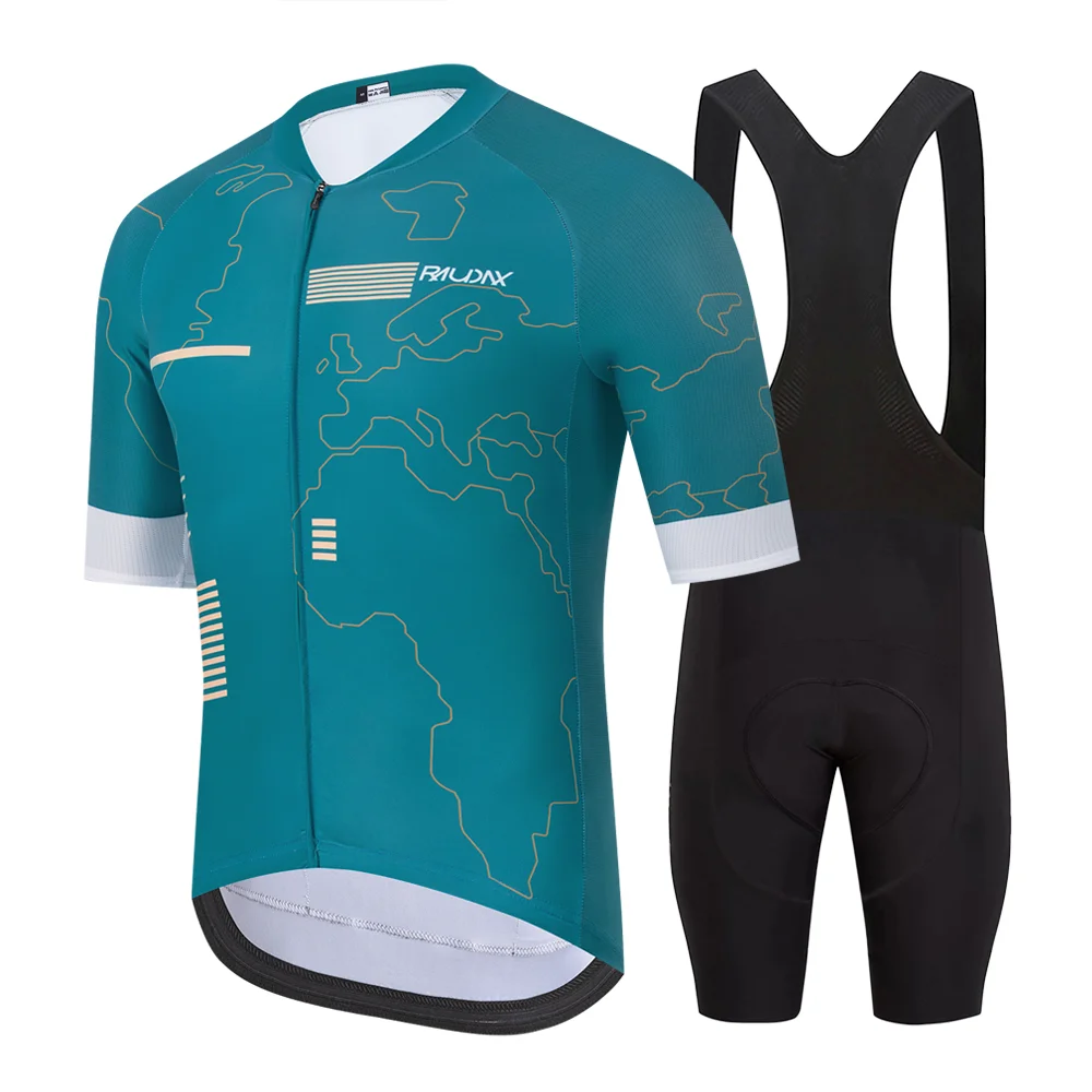 Ropa Para Ciclista Men's Quick-Dry Short Sleeve Cycling Jersey Set Bike Bicycle Shirt Bib Shorts With 9D Gel Pad MTB Riding Clothing Kit (1,2XS Cycling Apparel