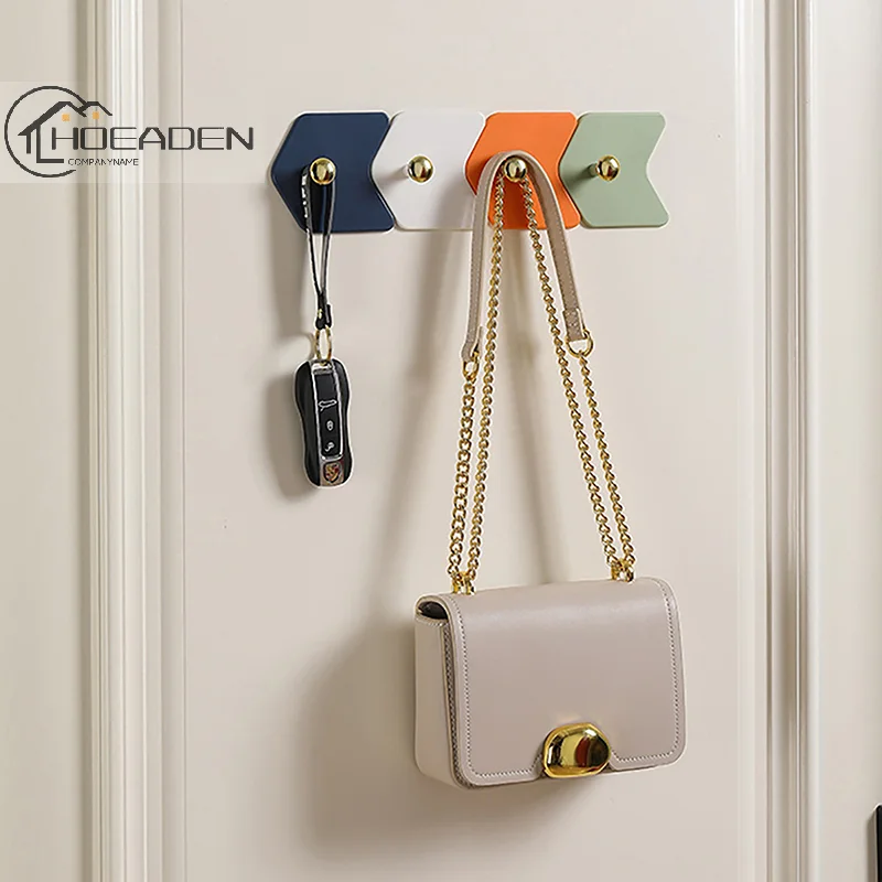 

Arrow Shap Key Bag Holder Practical Strong Load-Bearing Traceless Door Hook Wall Mounted Punch Free Wall Hook