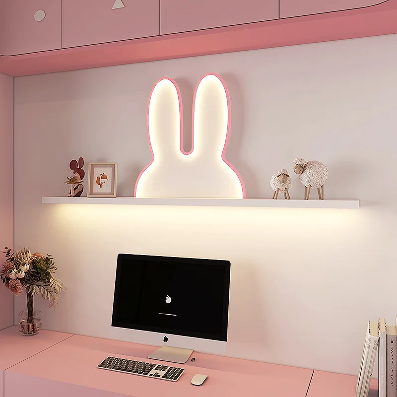 

Modern Simple Eye Protecting Wall Lamp Children's Room Decor Bedroom Bedside Background Strip LED Decorative Rabbit Lights