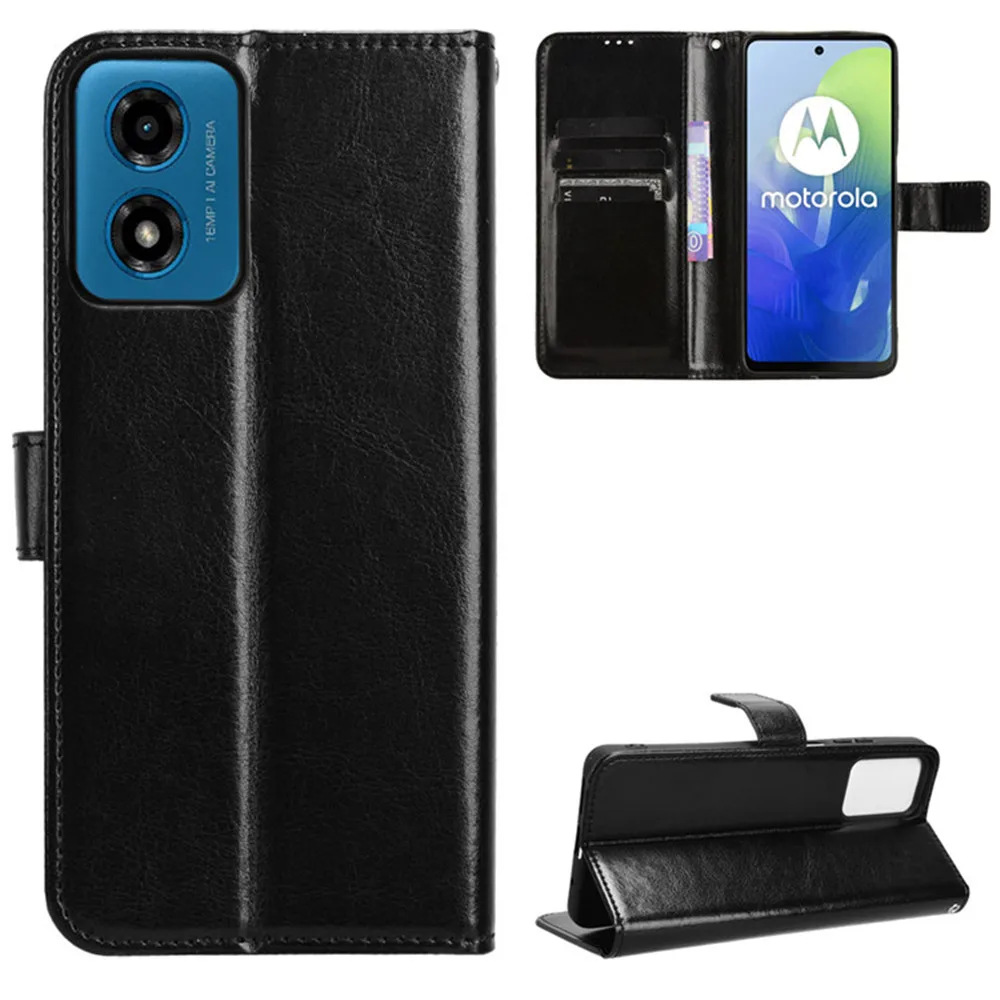 Luxury Flip PU Leather Wallet Case with Lanyard & Stand for Motorola Moto G - Elegant Phone Protection