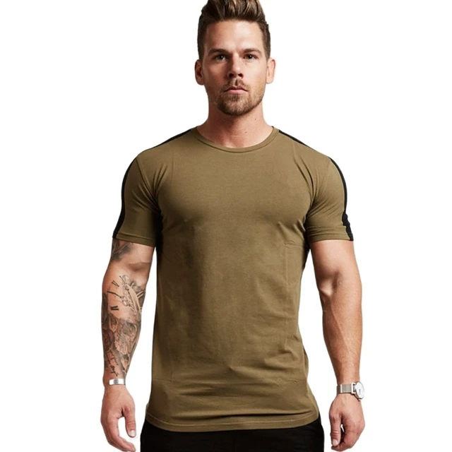 T-shirt de sport pour hommes, LOGO personnalisé, haut de course, Fitness,  entraînement en gymnastique, Jogging