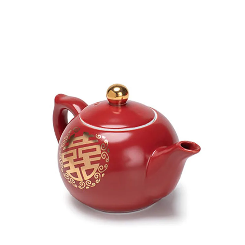 Porcelain Tea Pot with Lid, Ceramic Kettle, Teaware for Tea, Coffee, Milk, Office Household, Home Wedding, Newlywed Souvenir Gif