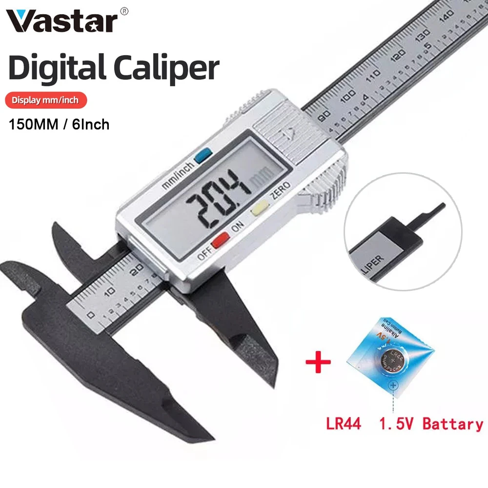 Digital Caliper with Battery Electronic Plastic Calipers Vernier