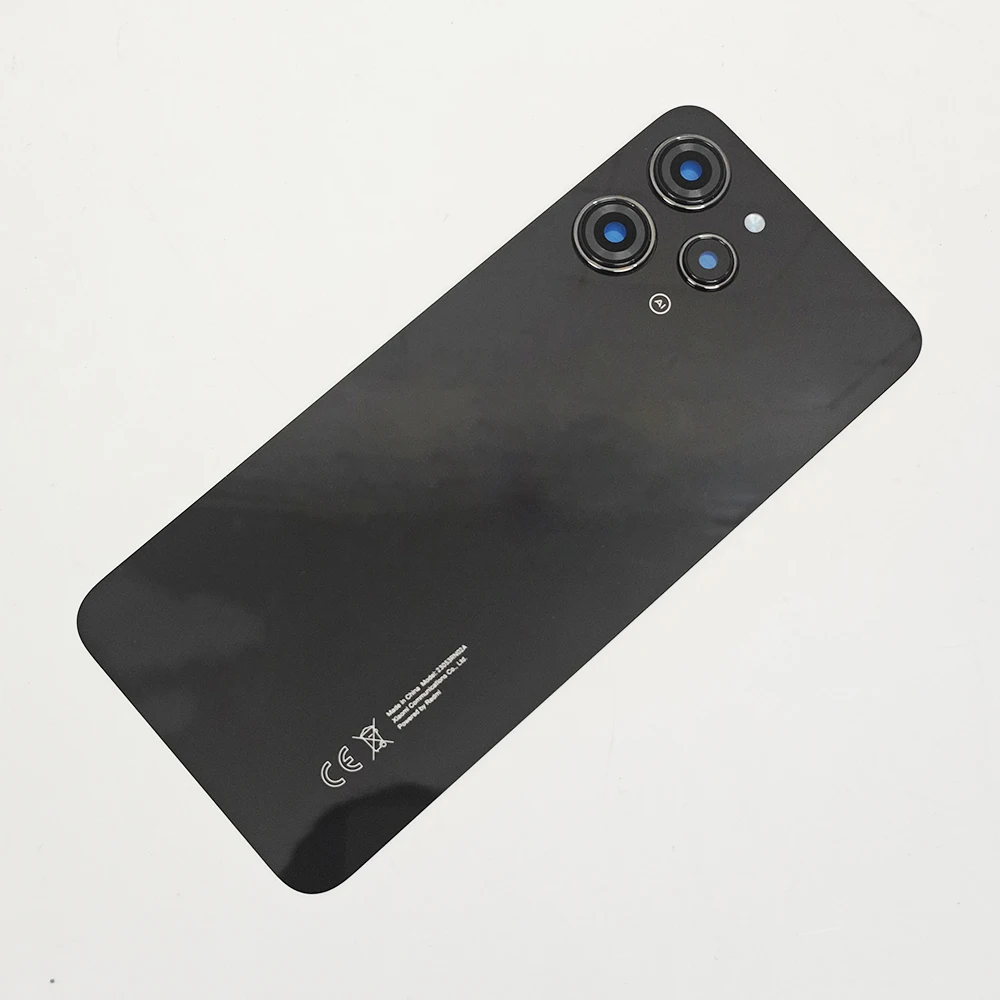 A+ Gorilla Glass Back Glass Cover Xiaomi Redmi 12 4G Back Door Replacement Hard Battery Case Rear Housing Cover