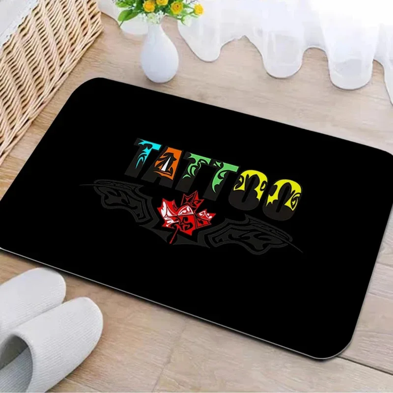Tattoo Shop Mat Indoor Welcome Doormat Washable Bathroom Bedroom