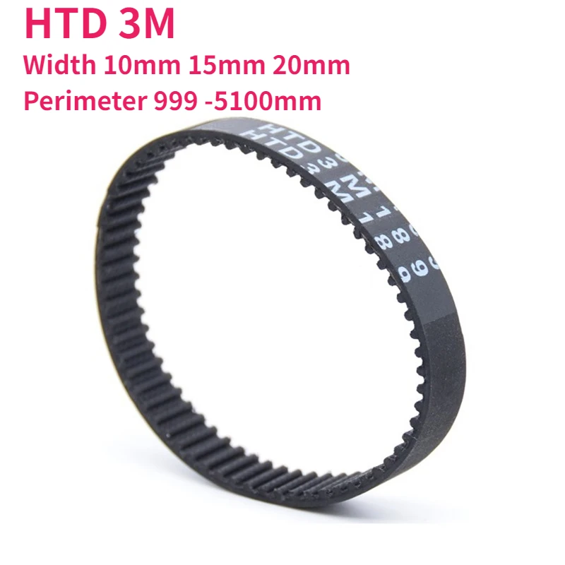 HTD3MClosedLoopRubberSynchronousTimingBeltPitch3mmWidth10mm