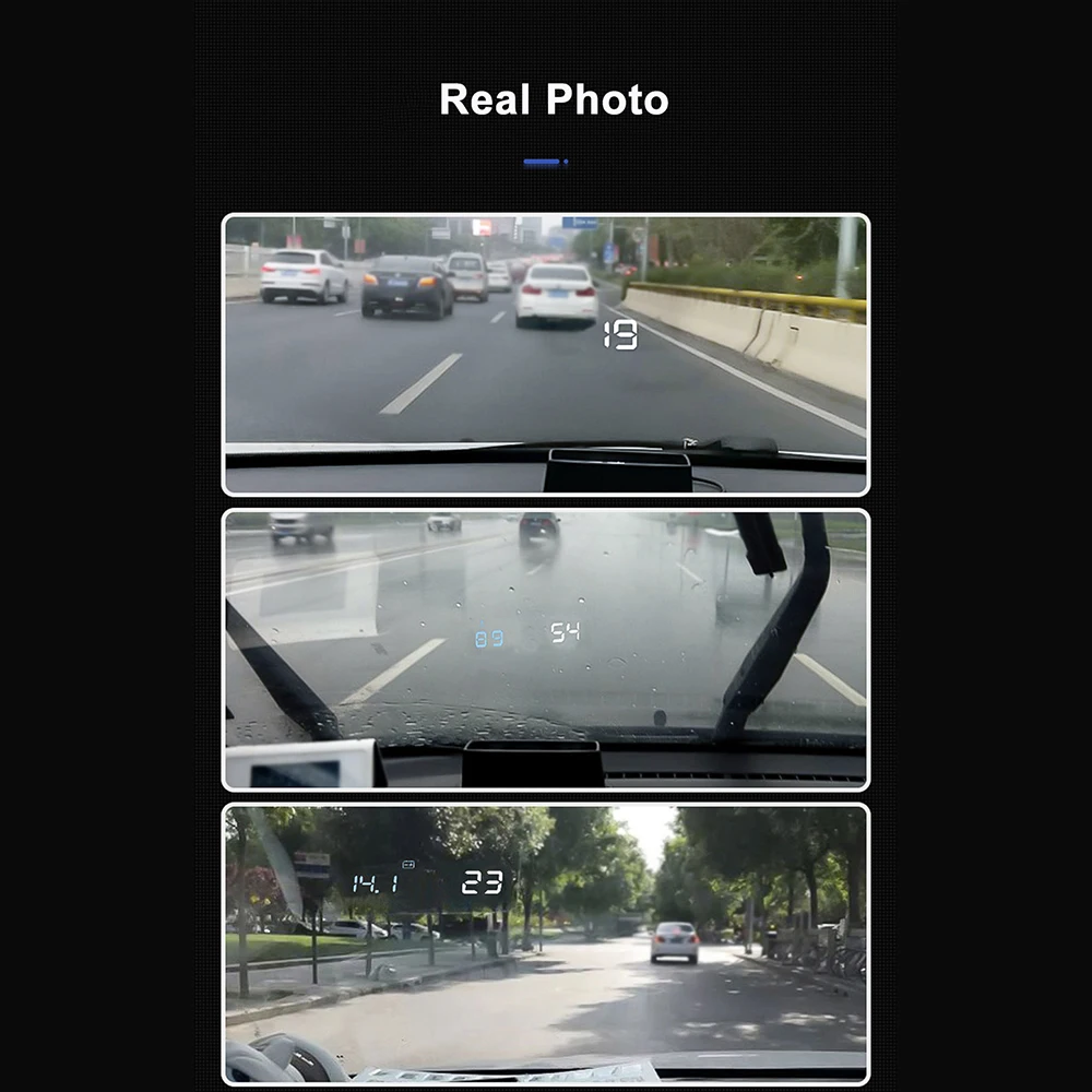 Vjoycar-2023 ֽ HUD HUD OBD2   ÷,    ӵ RPM ð µ MPH KM/H ڵ ׼ PK A900