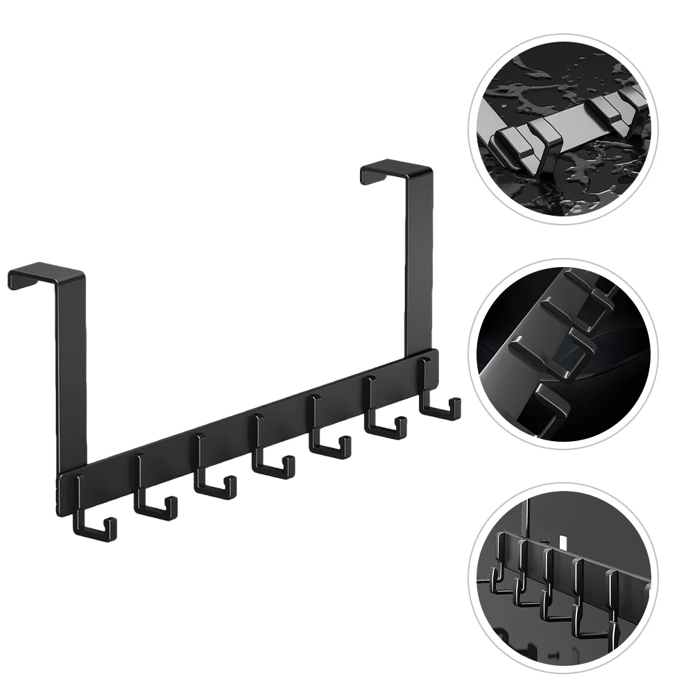 

Space Aluminum Home Storage and Finishing Door with 7 Hooks behind Back of Even