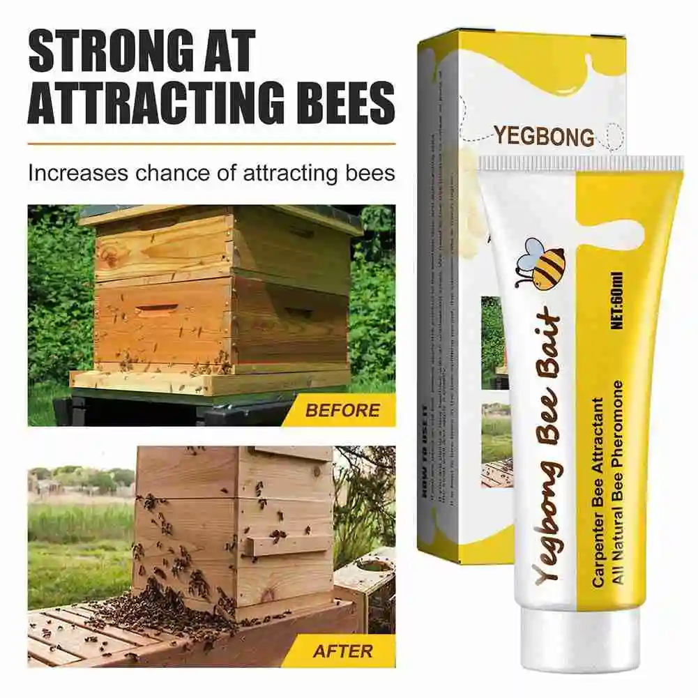 60ML Bee Bait Bee Swarm Commander Lure Bait Cage Trap Kit Beekeeper Tools Beekeeping Swarm Lure Attractant beekeeping tools beekeeping accessories bee attractant lure