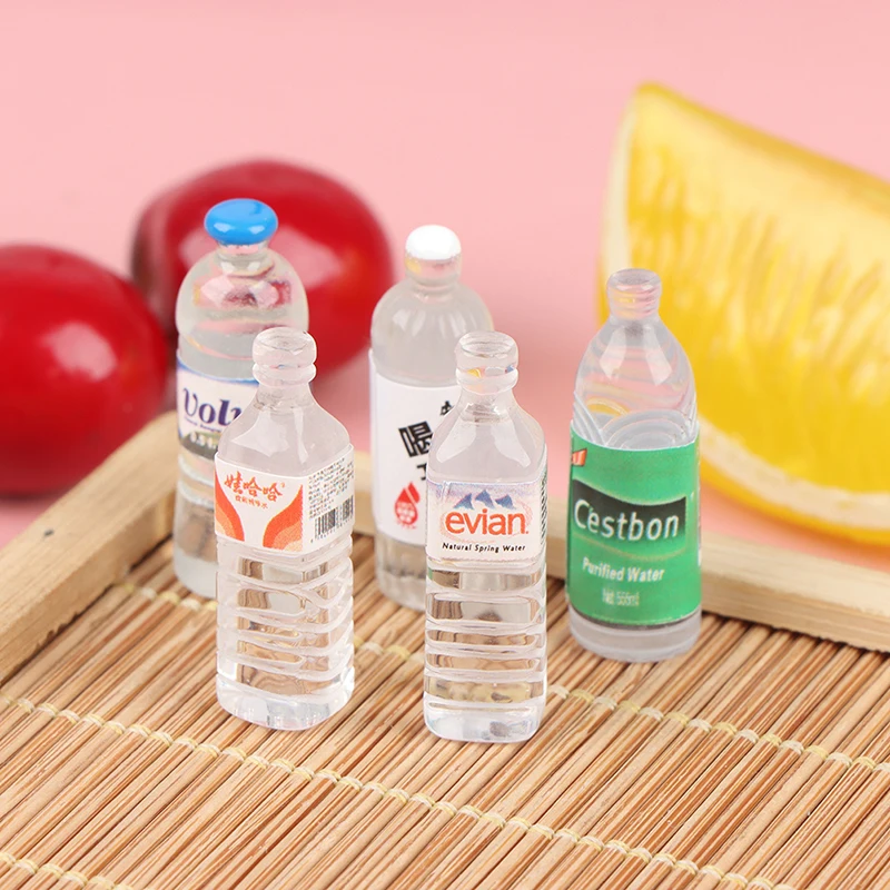 

1/12 Dollhouse Miniature Mini Resin Fruit Bottle Simulation Drinks Model Toys Fruit Drink Play Dollhouse Dolls Accessories 10PCS
