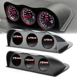 Universal Black Carbon Fiber 2 inch 52mm Dash Board Dual Triple Gauge Pod Color Gauge Holder Mount Holder