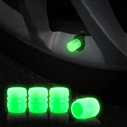 Luminous Car Tire Valve Cap Motorcycle Vehicle Wheel Hub Stem Cover Accessories (Green)