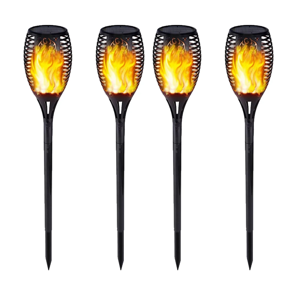 1-8PCS Solar LED Flame Torch Light Outdoor Waterproof Decor Lighting Auto on/Off Pathway Lights for Garden Landscape Lawn small solar lights Solar Lamps