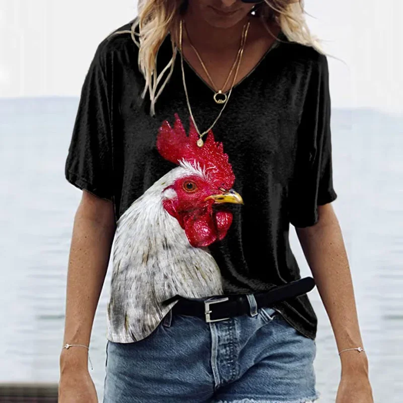Gorgeous Rooster Print Vintage Textiles Top Shorts Set | XS/S
