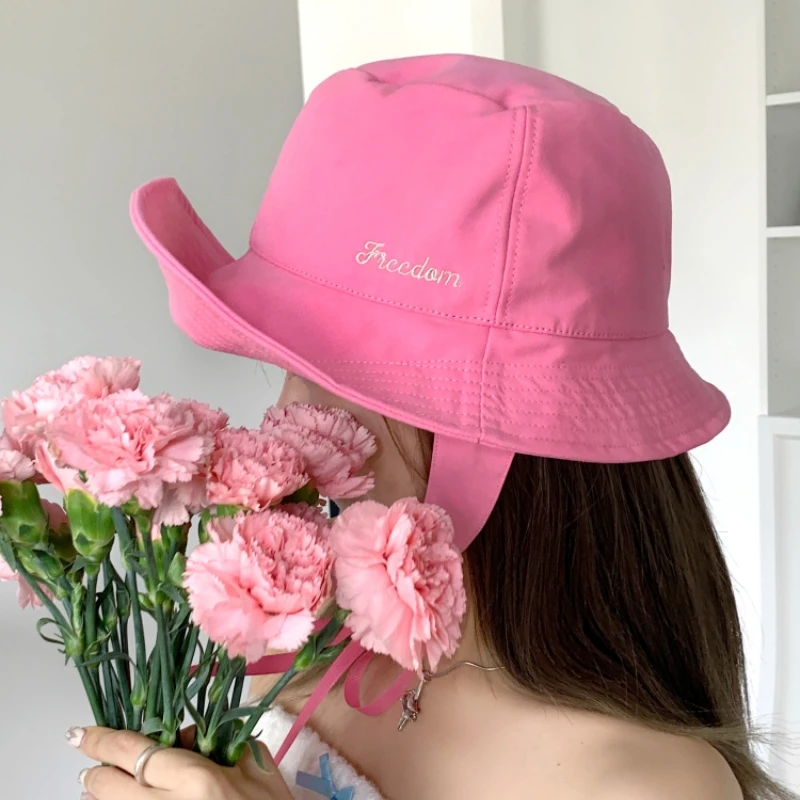 

Панама Loli женская с широкими полями и ремешком из натурального хлопка, Японская уличная Панама от солнца, в стиле ретро, лето 2023