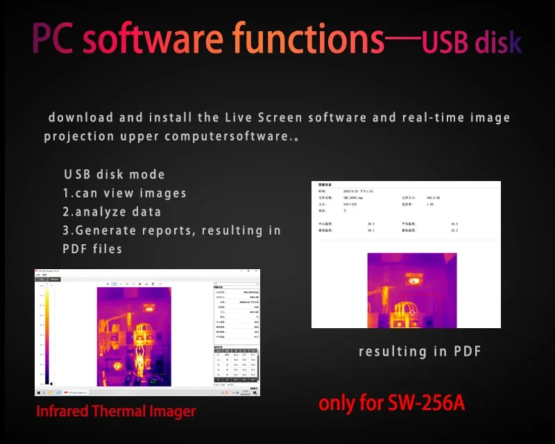 SNDWAY SW-8120S SW-256A Thermal Camera Infrared Image Camera Handheld Thermal Im