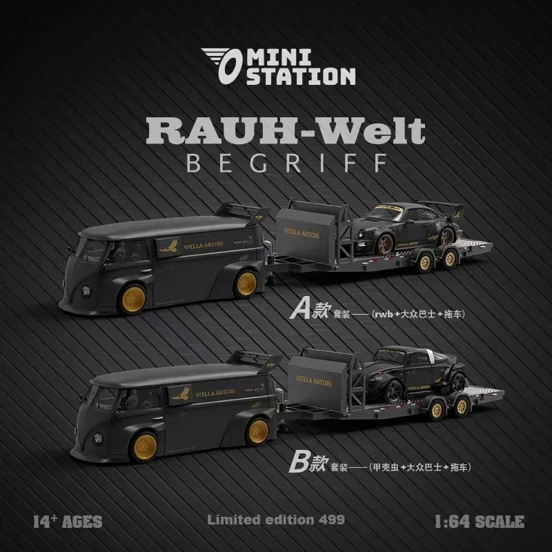Ministation In Stock 1:64 Rwb 964 Beetle Tagar T1 Stella Artois Diecast Diorama Modello Di Auto Giocattoli