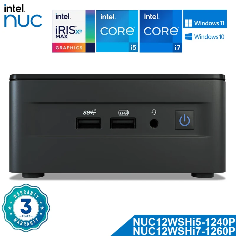 Intel Nuc 12Th Nuc12Wshi5/I7 Processore Intel Core Intel Iris Xe Graphics 4K Windows 11 Mini Pc Desktop Wifi6 Dual Thunderbolt 4