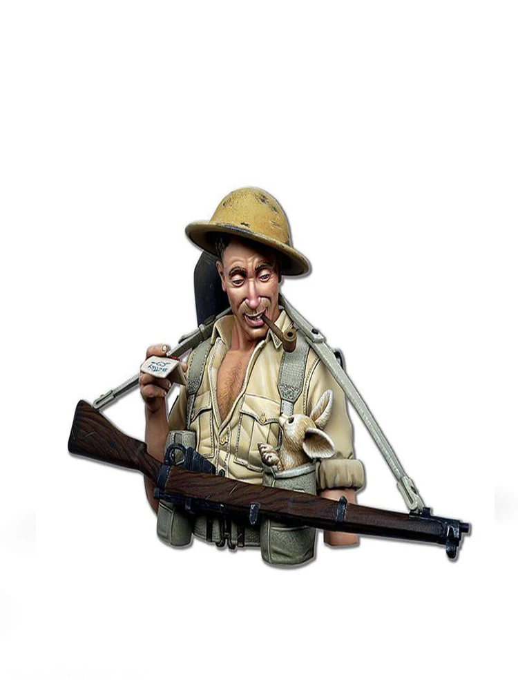 

Unassambled 1/10 modern officer soldier man bust Resin figure miniature model kits Unpainted