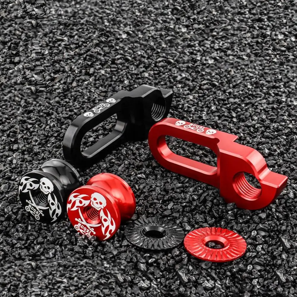 

Anti Slip Gasket Design Bike Rear Derailleur Hanger Extender Metal Non Rusting Bike Converter Extension Adjustable Black/Red