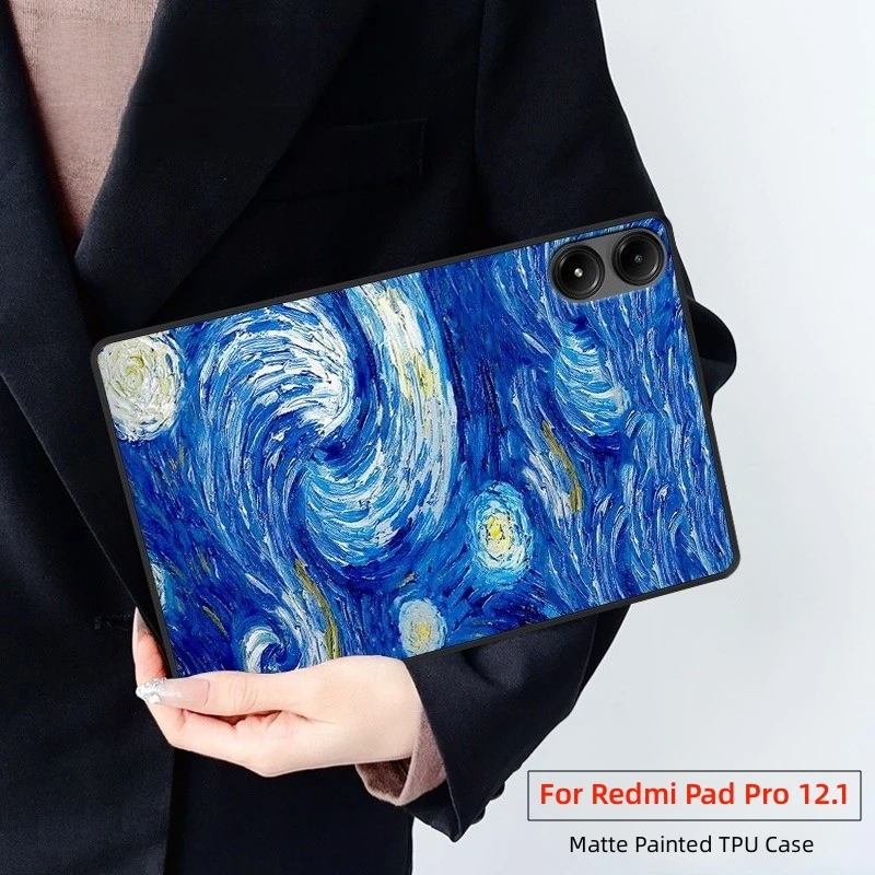 Oil Painting Matte TPU Silicone Back Cover