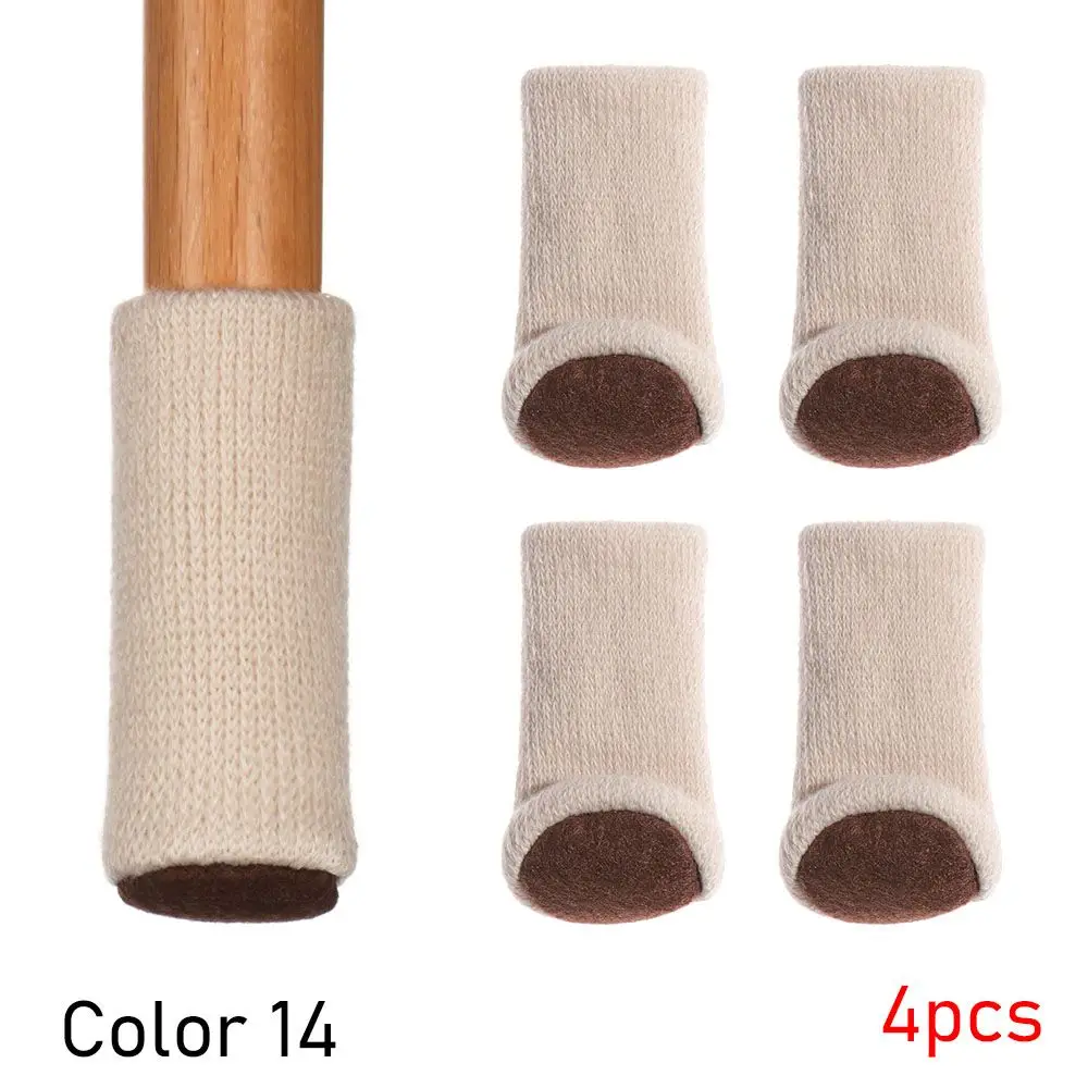 4pcs Knitted Chair Leg Socks Furniture Table Feet Floor Covers Home Bed NEW UK 