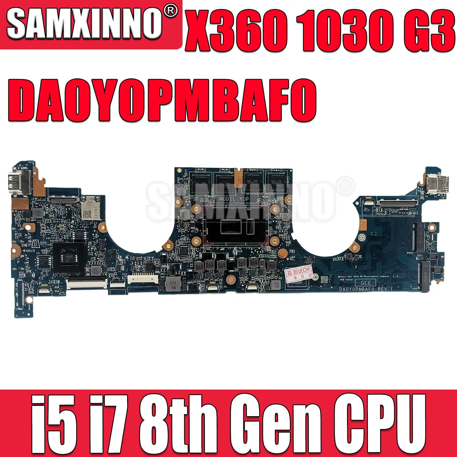 

L31867-601 L31860-601 For HP EliteBook X360 1030 G3 Laptop Motherboard DA0Y0PMBAF0 i5 i7 8th Gen CPU 8G 16G RAM Full Tested
