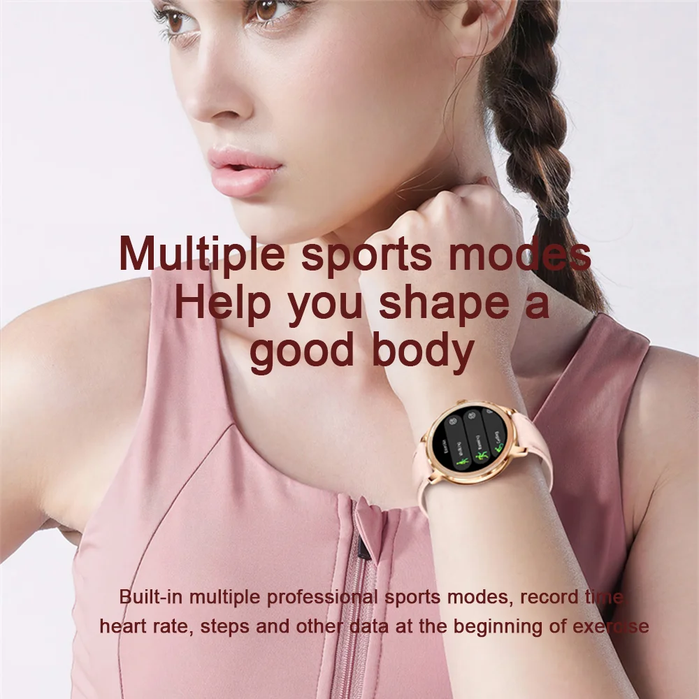 New Smart Watch Diamond Ladies Amoled Class Screen 100 Sports Fashion Bluetooth Talk Heart Rate Waterproof Weather Smart Watch