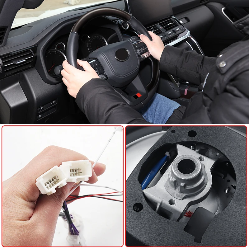 For Toyota Land Cruiser 200 2008- Upgrade Lc300 Steering Wheel Assembly LC200 Interior Modification Accessories Replacement