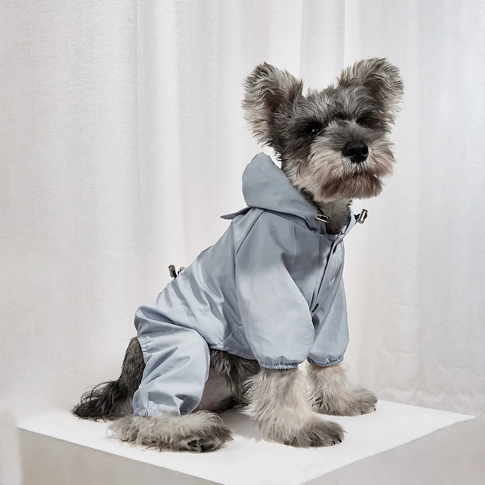 Lightweight Waterproof Adjustable Dog Rain Jacket