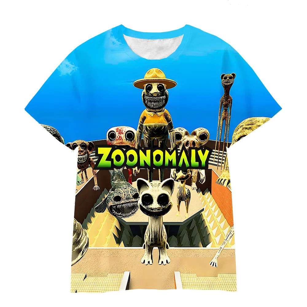 Summer Kids Cartoon Tops Tees 3D Printed Zoonomaly T-shirt Children Cartoon Short Sleeve Clothing Boys Girls Streetwear