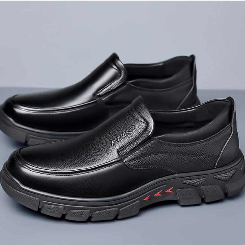 

Men's Business Leather Shoes Spring Non-slip Soft Bottom Casual Plus Size Driving Walking Loafers Zapatos Para Hombre De Vestir