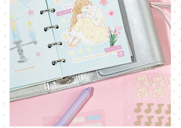 10 Pcs Cartoon Shaped Sticker Pack Colored Marks Cute Diary Stickers Scrapbooking Collage Card Decoration School Accessories