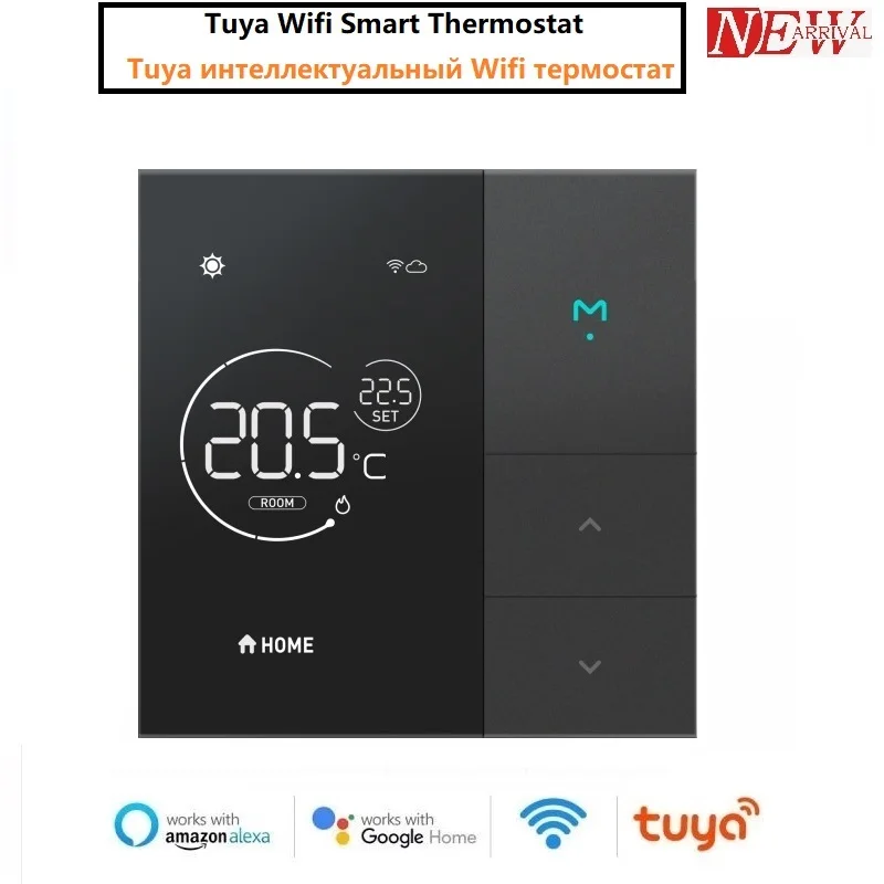  Temperature Controller For Gas Boiler Electric Water Floor Heating Work With Alexa Google Home Tuya Smart WiFi Thermostat 