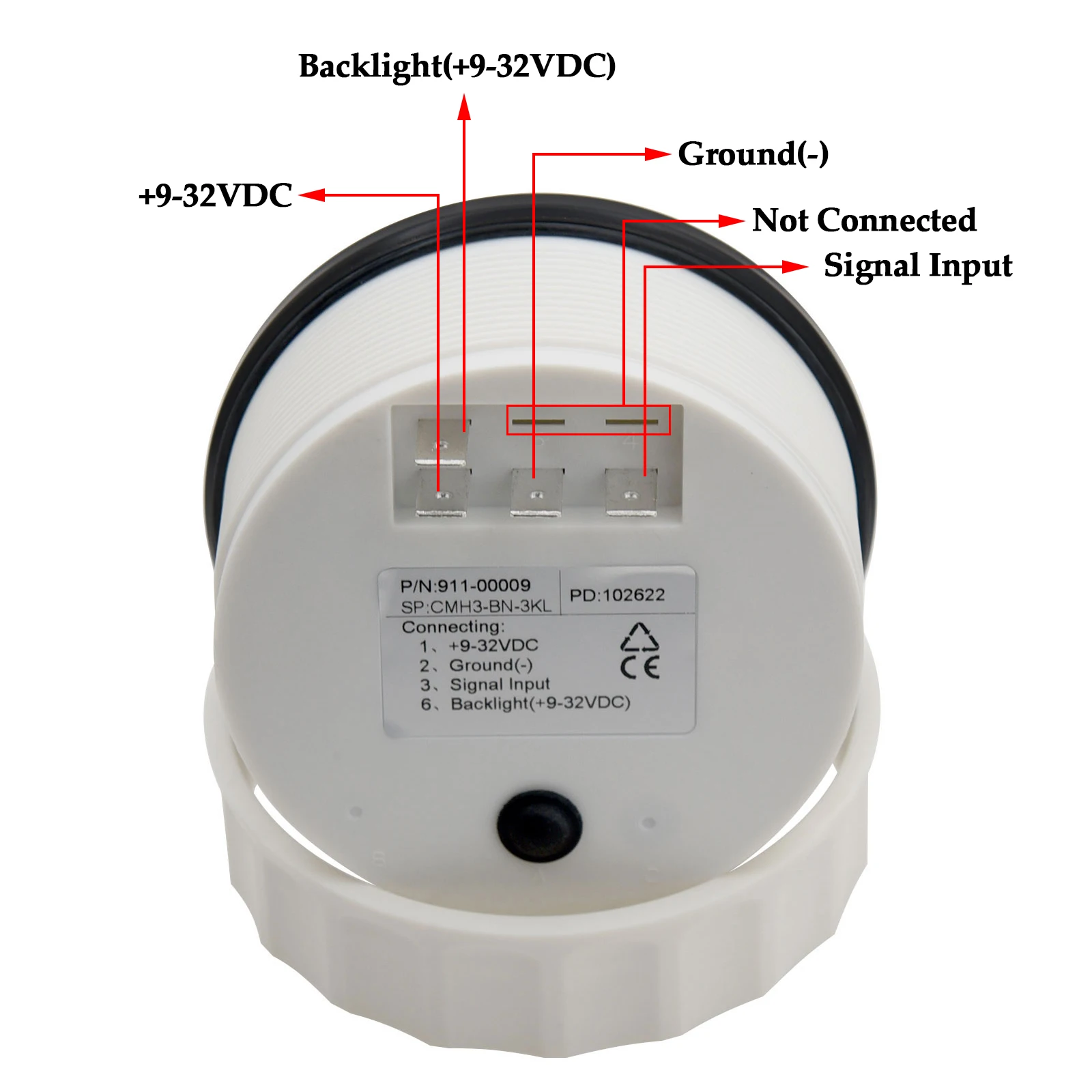 Tachometer Gauge Boat Tachometer Marine Car Tacho Meter with LCD Hourmeter 4000/6000/ 8000 RPM Gauge fit for Diesel & Gasoline Engine Engine Tachometer Tachometer Meter Engine Hour Meter