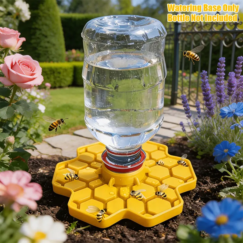 Bee Water Feeder with Perch Safe Honeybee Drinking Station for Garden Patio Beekeeping Supplies Small-Hole Honeycomb Tray