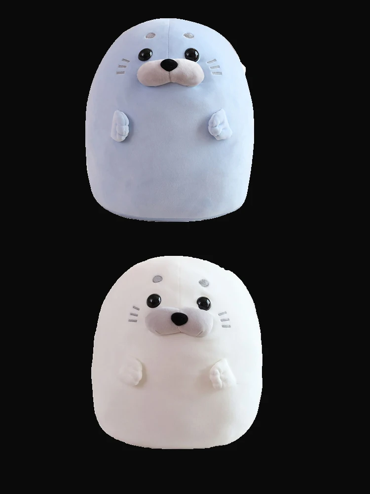 

30/40cm Cute Seal Plush Stuffed Animal Plushie Round Pillow Toys Kawaii Animal Pillow Cushion Soft Toy