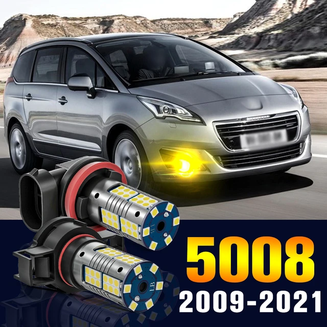 2個ledフォグ電球ランププジョー5008 1 2 2009-2021 2010 2011 2012