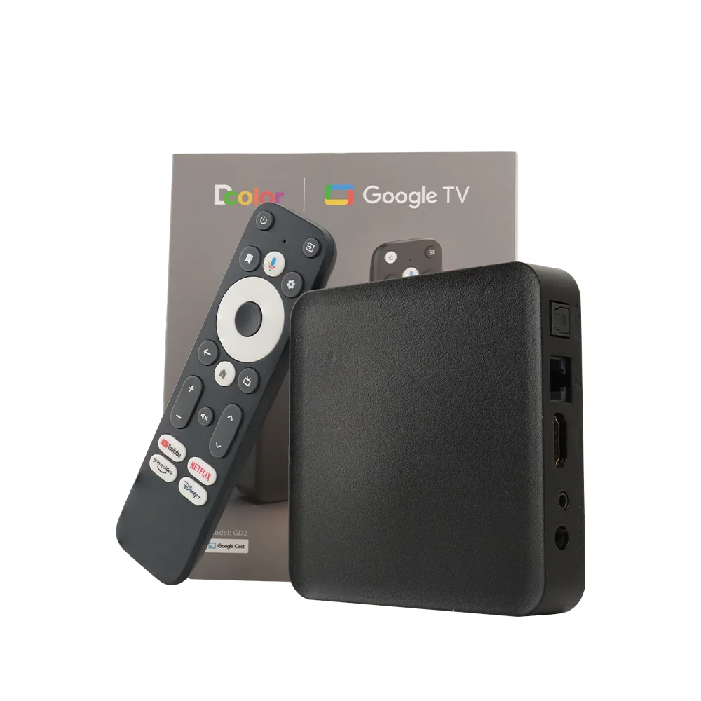 Dcolor GD2 Google certified GTV TV Box 4K Bluetooth Remote S905Y4 AV1 2GB + 32GB Smart Android 12 TV Box