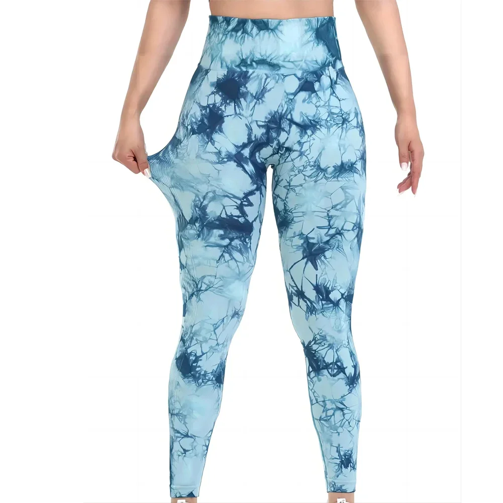 Yoga Pants Women's Tie-Dye Seamless Peach Butt High Waist Butt Pants Stretch Fitness Yoga Pants