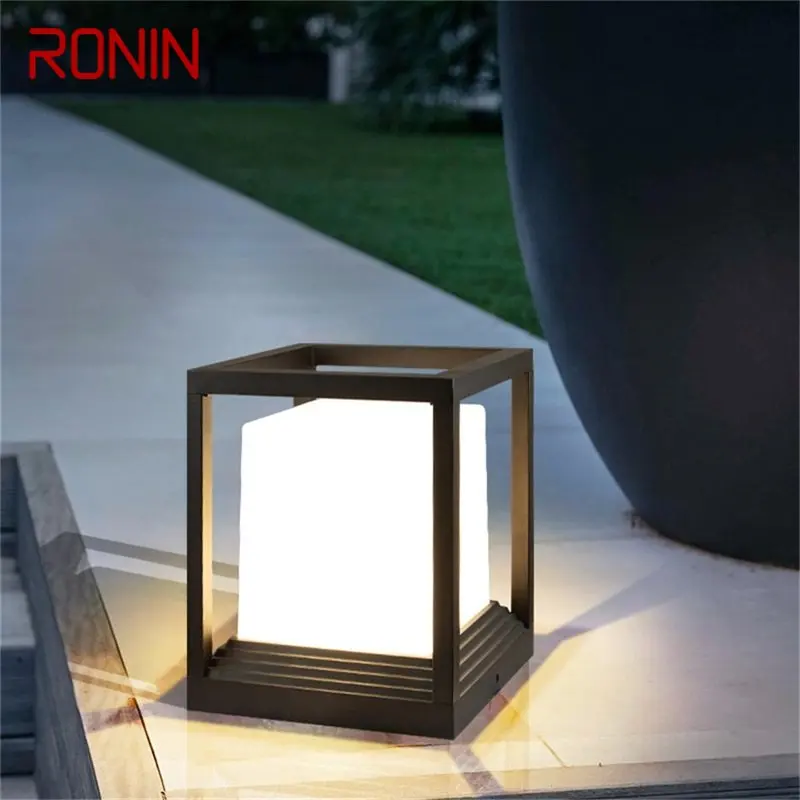 

RONIN Solar Outdoor Light Post Light LED Waterproof Modern Pillar Lamp for Patio Porch Balcony Courtyard Villa