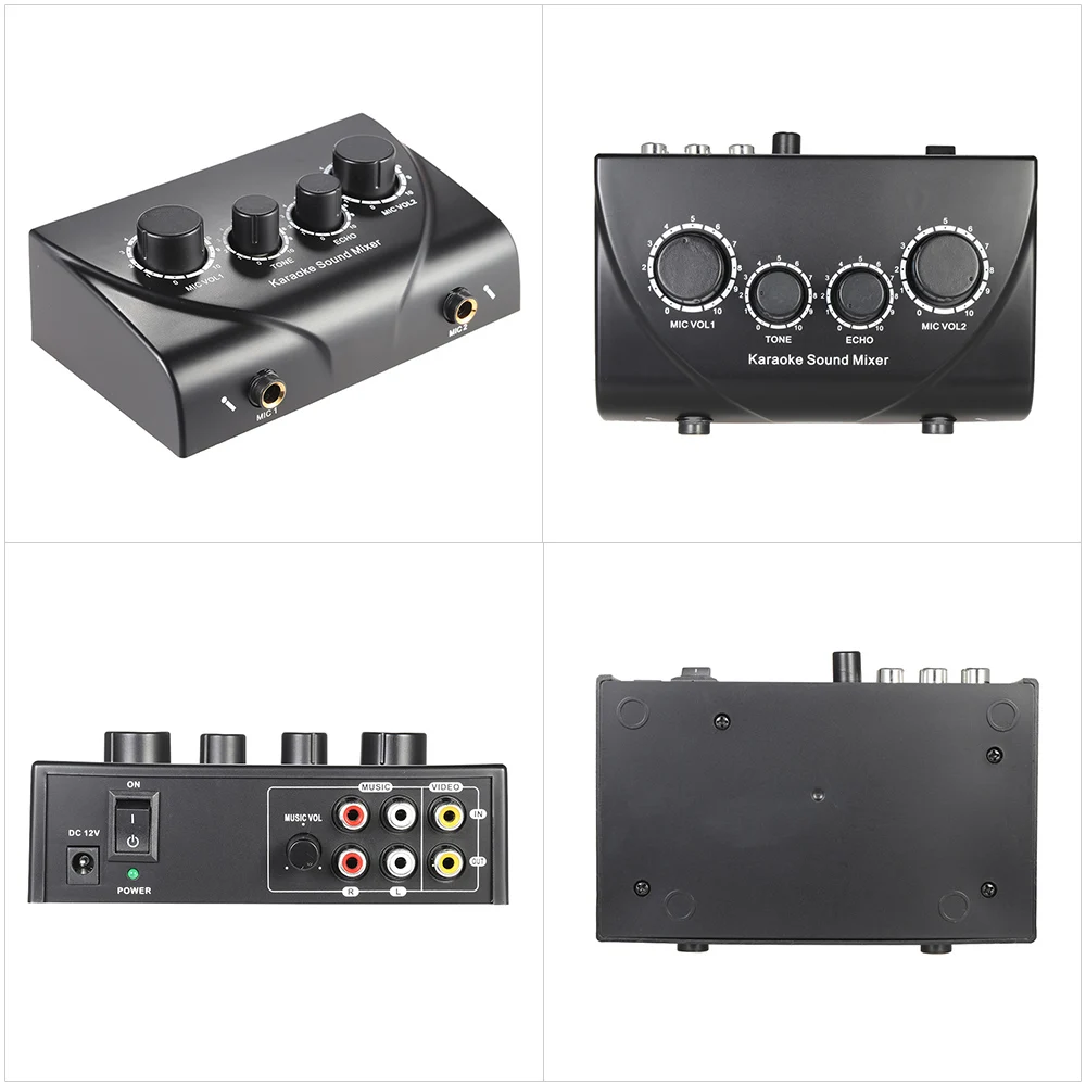 Tragbare Karaoke Sound Audio Stereo Echo Mixer Dual Mikrofon Eingänge Rca Kabel Power Adapter Für Tv Pc Smartphone Verstärker S718C2088155E4Ba3B49Fa34006F1C2Eev