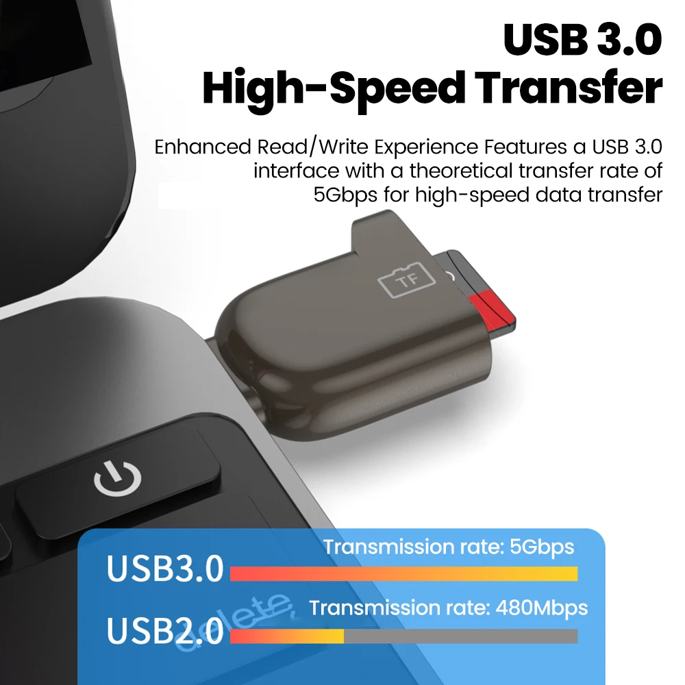 타입 C to TF 카드 리더 OTG 스마트 메모리 카드 USB C 3.0 고속 전송 리더 어댑터 PC 노트북 폰 카드 리더