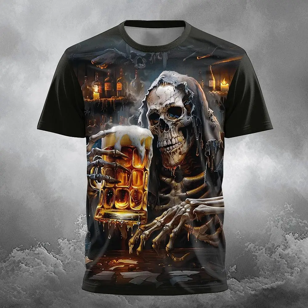 Tシャツ・カットソー Skull Printed Crewneck T-shirt s-l400.jpg