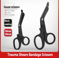 Stainless steel gauze scissors Trauma Gauze Cutter Emergency First Aid Shear Outdoor   Paramedic Bandage Medical Scissors 1