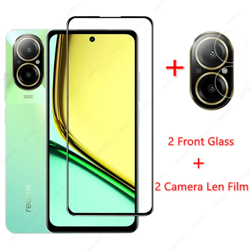 

Переднее стекло для Realme 12 Lite, закаленное стекло для Realme 12 Lite, Защитная пленка для экрана телефона HD, пленка для объектива камеры для Realme 12 Lite