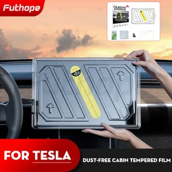 Futhope Tempered Glass Screen Protector For Tesla Model 3 Highland Y 2021-2024 Matte Glare HD Center Control Film Protection